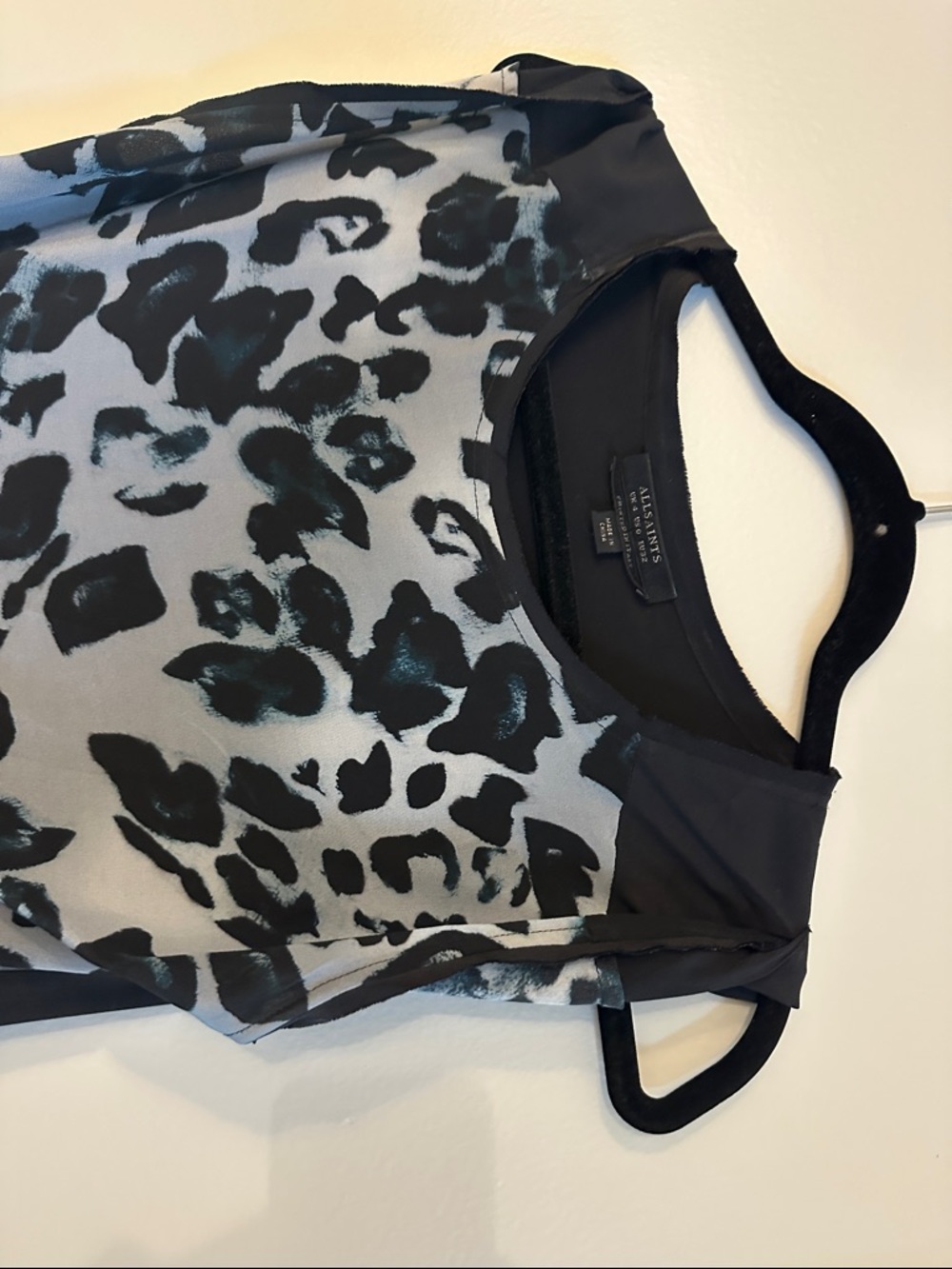 AllSaints Black & Gray Animal Print Dress - Picture 9 of 11